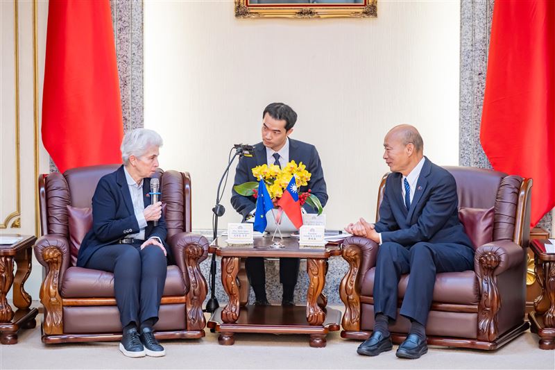 台灣新聞通訊社-力挺台海穩定！韓國瑜接見歐議會安全暨防衛委員會：國安是重要議題