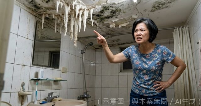 台灣新聞通訊社-防水沒做好害慘樓下 天花板長鐘乳石！怒告女屋主大獲全勝