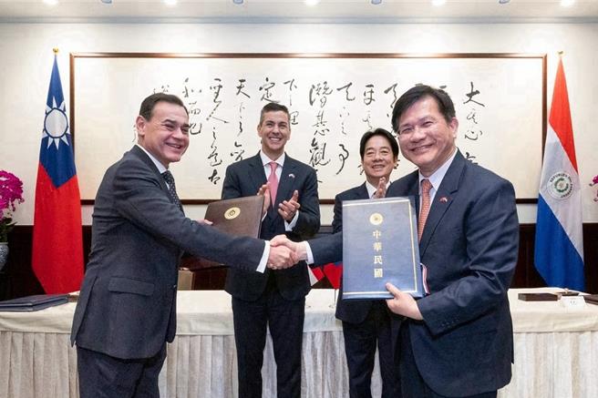 台灣新聞通訊社-潘尼亞與賴清德共同見證 與巴拉圭簽署「AI算力中心、刑事、資安」合作