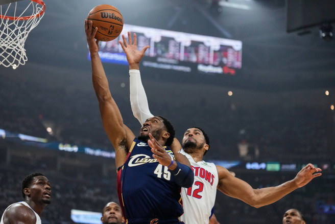台灣新聞通訊社-NBA》米契爾35分 哈登投進關鍵三分 騎士拒絕活塞逆襲奪首勝
