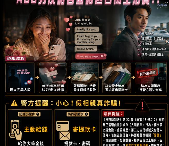 台灣新聞通訊社-網路相親ABC男友要給百萬生活費 醫療器材女業務淪人頭帳戶