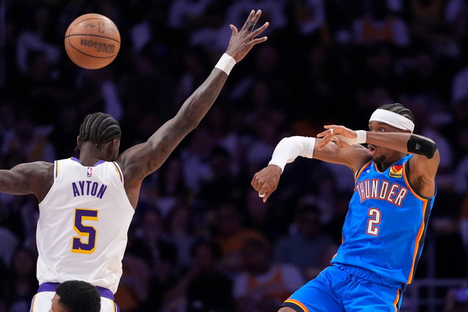 台灣新聞通訊社-NBA》亞歷山大攜手阿賈米契爾飆分 雷霆痛擊地主湖人宣告聽牌