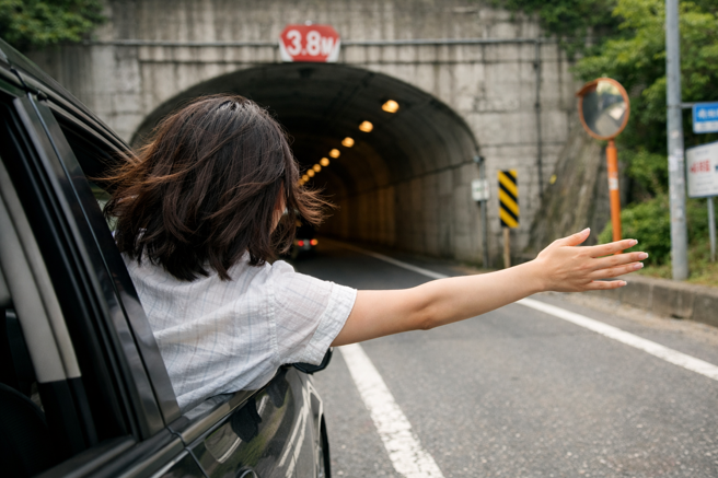 台灣新聞通訊社-超驚悚!日女「頭手伸車外」 過鐵道涵洞重傷慘死