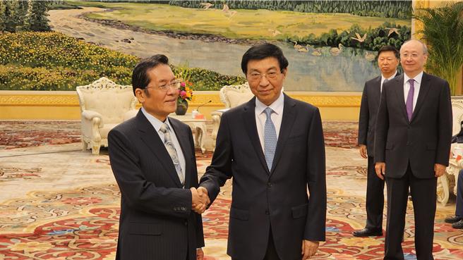 台灣新聞通訊社-王滬寧會張榮恭：國土不可分、民族不可散