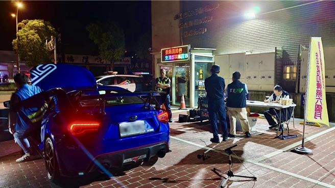 台灣新聞通訊社-日系跑車排氣聲浪103分貝 靜桃專案深夜抓噪音車開罰