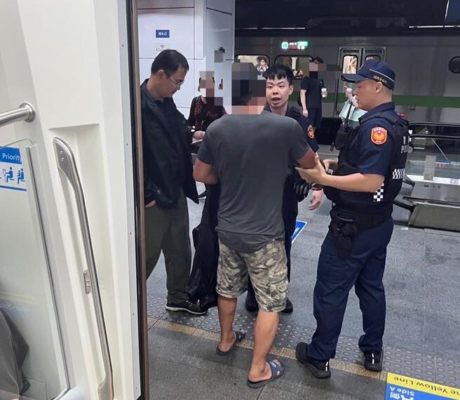 台灣新聞通訊社-曾涉恐嚇列車長！男子大鬧台鐵松山站 警帶回保護管束
