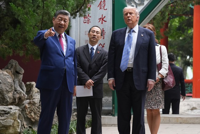 台灣新聞通訊社-川普罕見踏入中南海 北京最神秘禁地內部秘密曝光