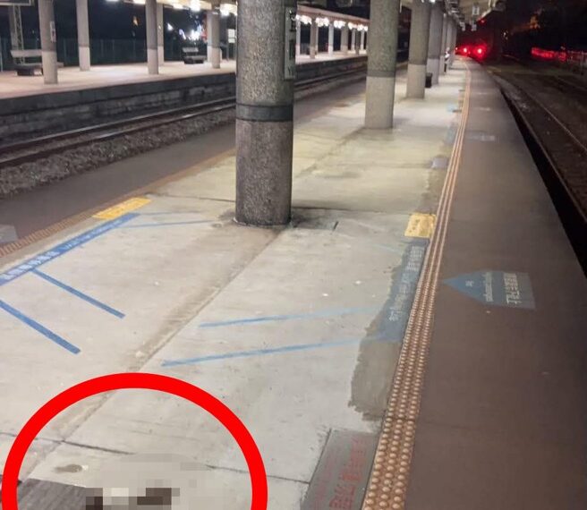 台灣新聞通訊社-噁！宜蘭車站月台遭「便便入侵」　民眾目睹：不蘇胡
