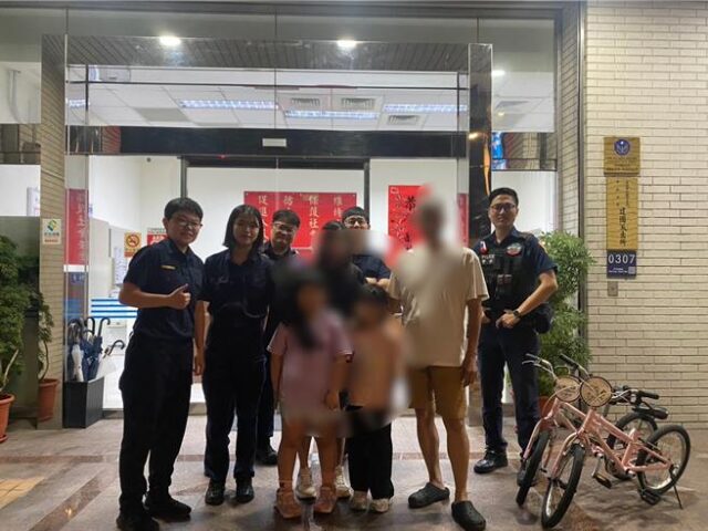 台灣新聞通訊社-2女童大佳河濱騎車走失  警夜間搜索4小時平安尋獲