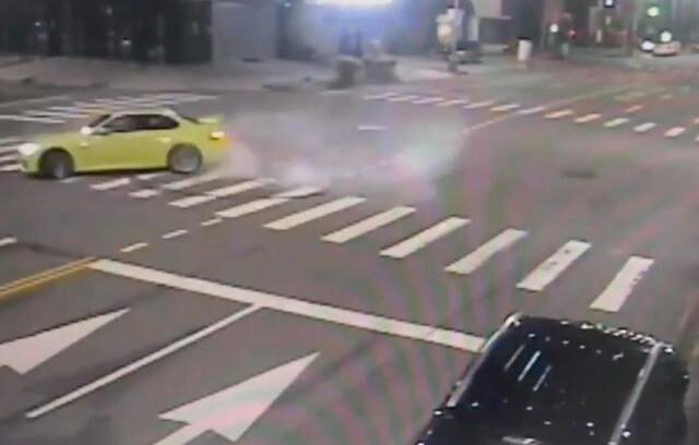 台灣新聞通訊社-暗夜狂徒！台中街頭BMW甩尾燒胎 耍帥下場出爐