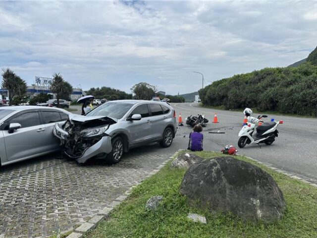 台灣新聞通訊社-貢寮台9線2車衝撞 紅牌重機騎士死亡