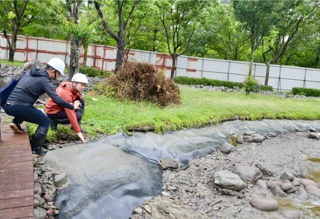台灣新聞通訊社-水圳公園水池問題多 竹北市公所將以生態工法整治
