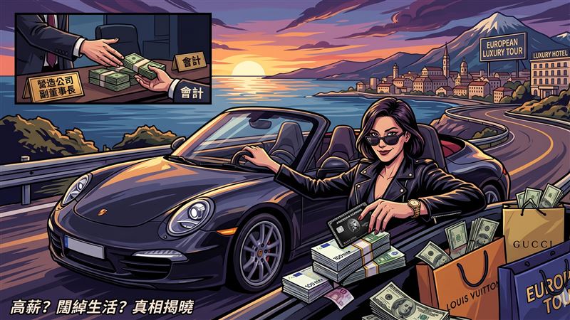 台灣新聞通訊社-2萬月薪神鬼會計開保時捷、刷黑卡！夥同副董A走2億　瞎扯：被包養賺的