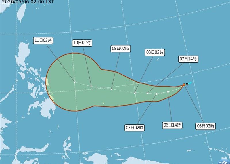 台灣新聞通訊社-颱風「哈格比」明生成！13縣市大雨警戒　還有下一波梅雨鋒雨擴全台