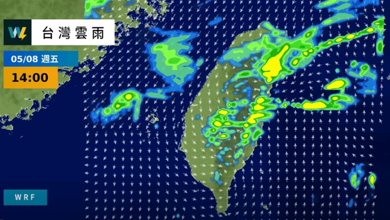台灣新聞通訊社-降雨空檔僅2天！週五鋒面再襲全台降溫　「雨區擴大」炸雷雨