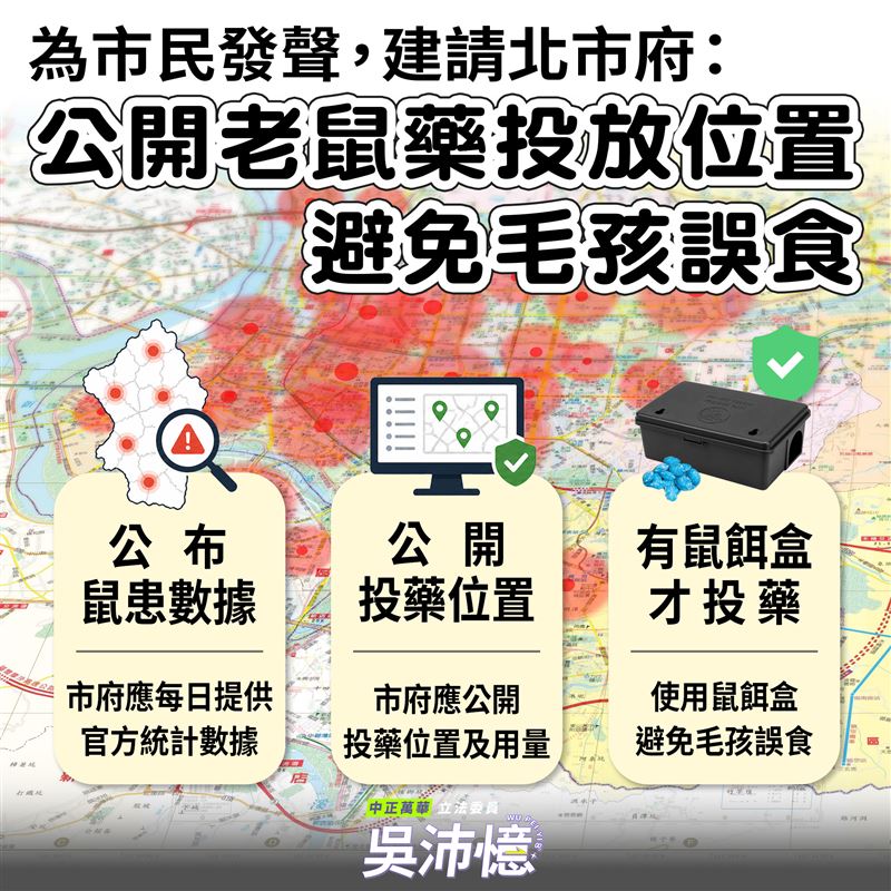台灣新聞通訊社-鼠患是台北人真實的擔憂！吳沛憶籲蔣萬安：儘速做3件事