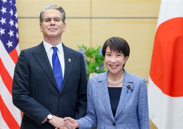 台灣新聞通訊社-川習會前夕日本急了！高市喊「別過度配合中國」　美財長曝訪日關鍵