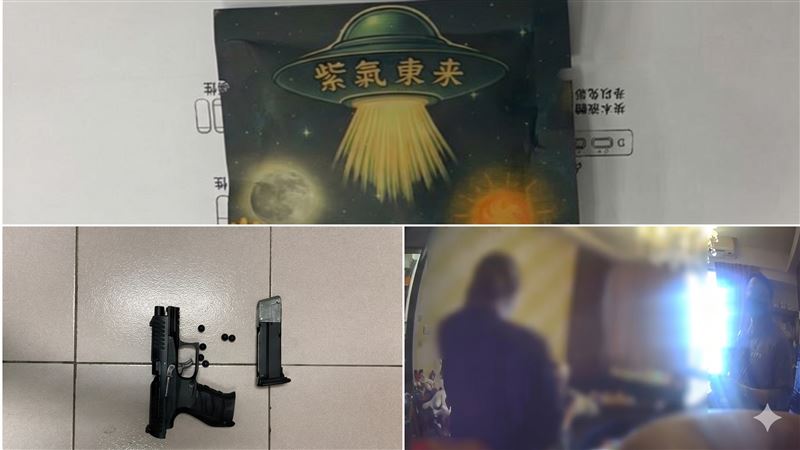 台灣新聞通訊社-「紫氣東來」沒好運！鼓山警破門緝槍　驚見通緝犯躲家裡「鏘」