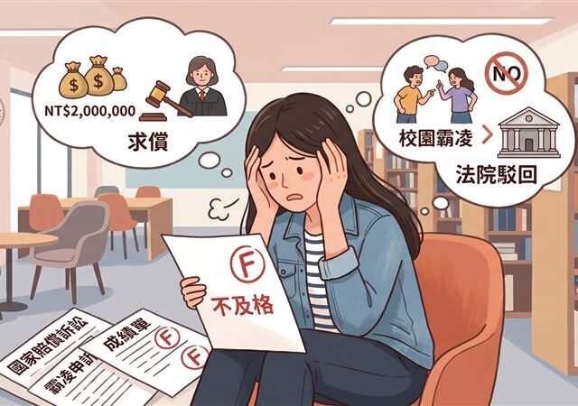 台灣新聞通訊社-特教系生2科死當崩潰！怒告校方霸凌求償200萬　法官這理由打臉駁回