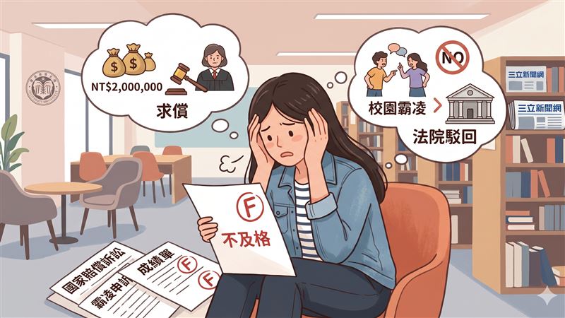 台灣新聞通訊社-特教系生2科死當崩潰！怒告校方霸凌求償200萬　法官這理由打臉駁回