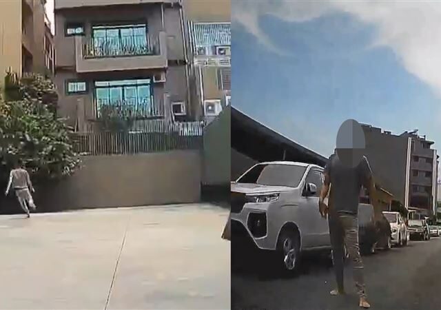 台灣新聞通訊社-燙燙燙！鳳山通緝犯赤腳狂奔正午柏油路　狼狽翻牆落地見警嚇到腳軟
