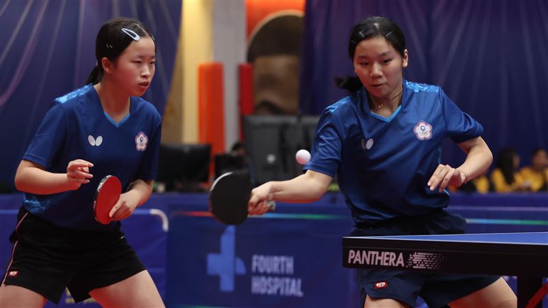 台灣新聞通訊社-彭郁涵桌球世錦賽完美收尾　台灣女團險勝波多黎各