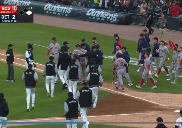 台灣新聞通訊社-MLB／李灝宇吞2K！隊友挨背靠背全壘打後丟人　紅襪、老虎板凳清空