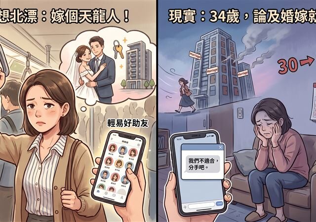 台灣新聞通訊社-南部妹領底薪北漂求「上嫁」台北郎！34歲夢碎月光光：論及婚嫁就被甩