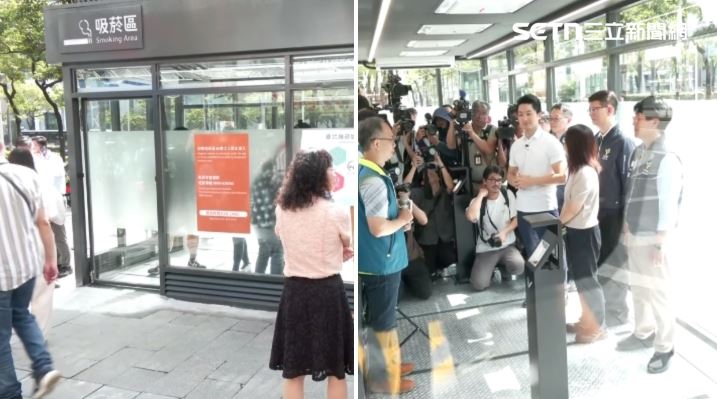 台灣新聞通訊社-盆栽+板子=吸菸區？蔣萬安無菸城市遭疑　王定宇批政策急就章
