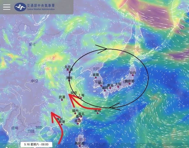 台灣新聞通訊社-超罕見反氣旋發威！鄭明典揭「這地」恐慘淹…台灣反迎好天氣原因曝光