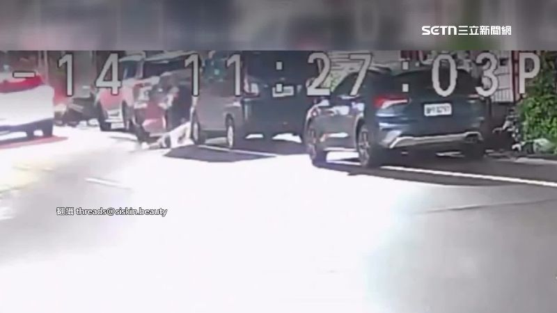 台灣新聞通訊社-女「懷孕6月」遭撞！騰空摔地痛哭、夫急報警　休旅車秒開走
