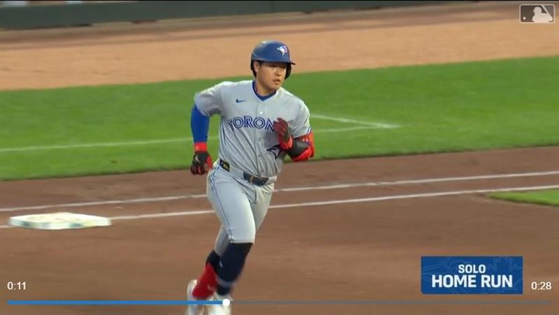 台灣新聞通訊社-MLB／旅美生涯首次單場雙響　岡本和真7轟、18打點藍鳥第1