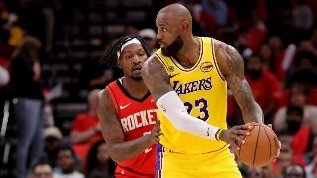 台灣新聞通訊社-NBA／詹皇28分領軍、八村壘飆5記三分彈　湖人4比2淘汰火箭！將對決雷霆