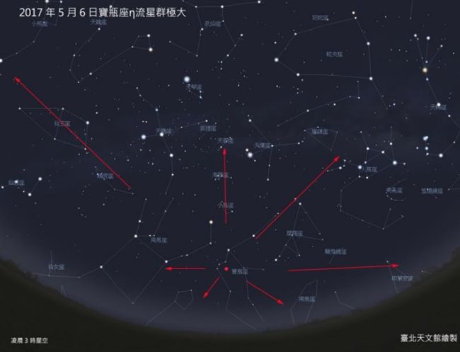 台灣新聞通訊社-寶瓶座流星雨5/6極大期　月光搶戲影響觀賞條件