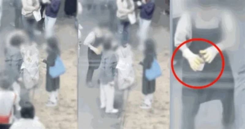 台灣新聞通訊社-首爾廣藏市場驚見餐廳員工翻街邊垃圾桶　疑「回收冰塊」再使用