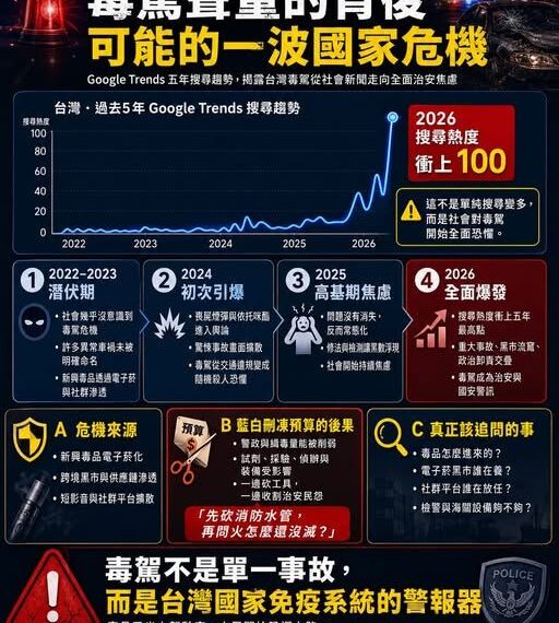 台灣新聞通訊社-毒駕聲量的背後 可能的一波國家危機