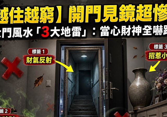 台灣新聞通訊社-越住越窮？大門風水「3地雷」曝光　鞋子亂丟衰爆！專家：財神爺被嚇跑