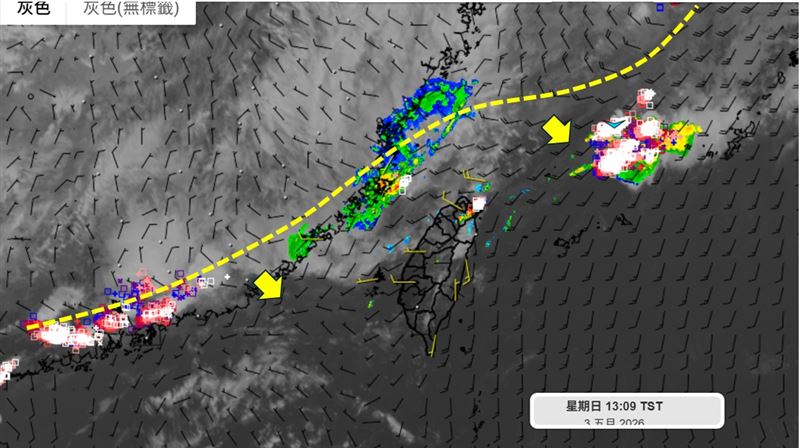 台灣新聞通訊社-今年梅雨季影響台灣第一道鋒面要來了！專家曝降雨、氣溫變化