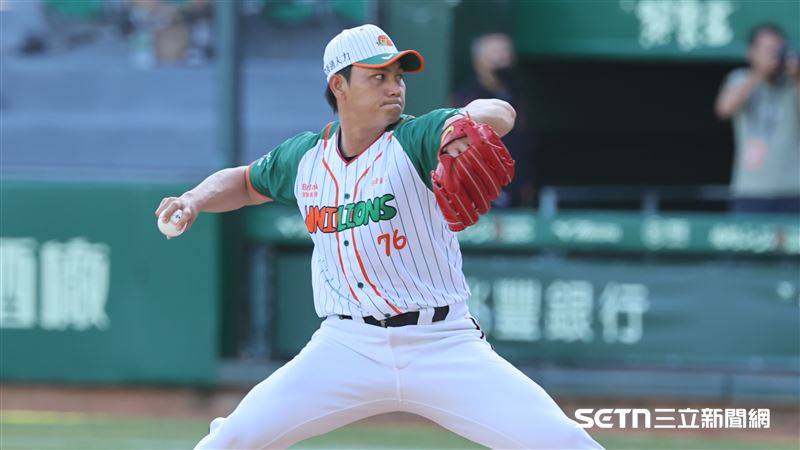 台灣新聞通訊社-中職／江少慶感動回歸！3局4K飆155火球　統一獅擊倒威能帝逆轉橫掃桃猿