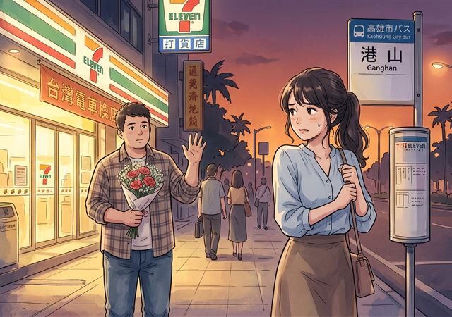 台灣新聞通訊社-清秀妹子太正！岡山痴漢捧花站崗守候　浪漫變騷擾下場慘了