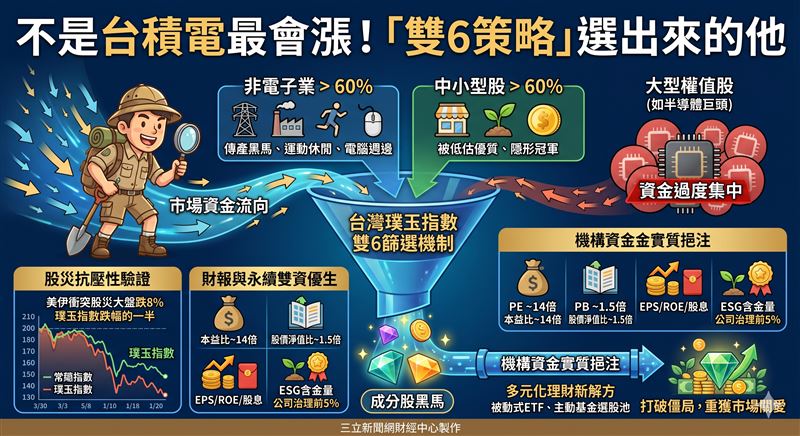 台灣新聞通訊社-不是台積電最會漲！「雙6策略」選出來的他