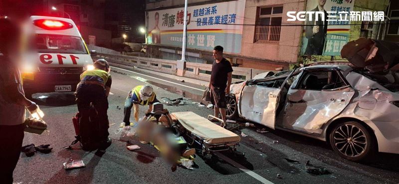 台灣新聞通訊社-快訊／彰化BMW高速連環撞！64歲騎士慘遭斷肢、新婚妻喪命天人永隔2死