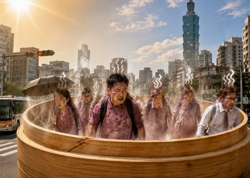 台灣新聞通訊社-她問怎形容台北夏天多熱?網友神比喻:走在路上當地瓜30分鐘被蒸熟