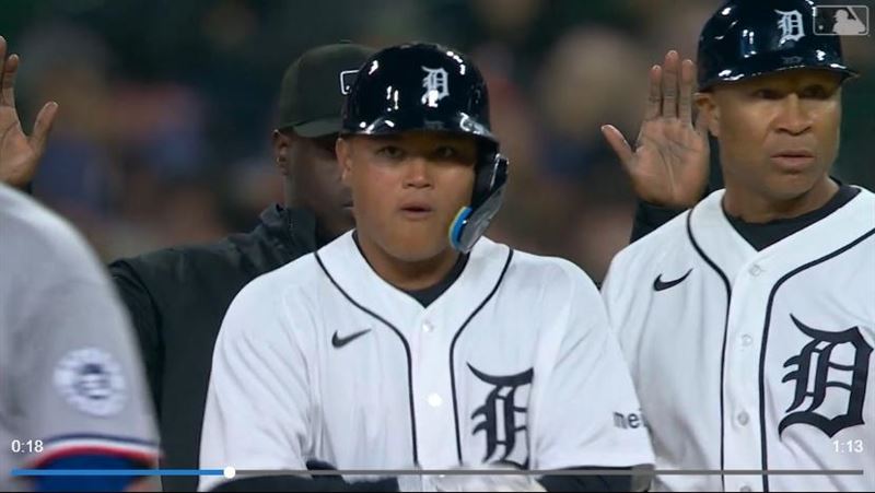 台灣新聞通訊社-MLB／李灝宇棒打生涯162勝名投子　老虎主場看台驚見中華民國國旗