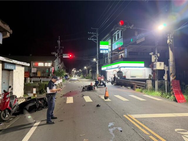 台灣新聞通訊社-五股機車對撞釀重傷 男騎士左轉遭撞命危