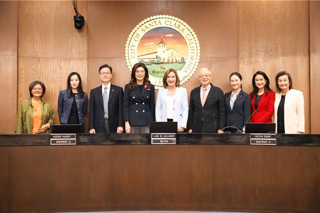 台灣新聞通訊社-鄭麗文訪聖塔克拉拉市長 盼台美女性領袖深化科技與城市交流
