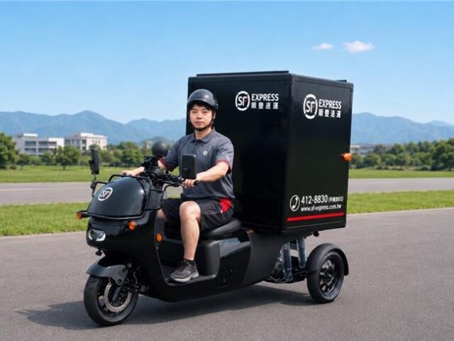 台灣新聞通訊社-強化低碳物流能力 台灣順豐擴編電動三輪機車隊