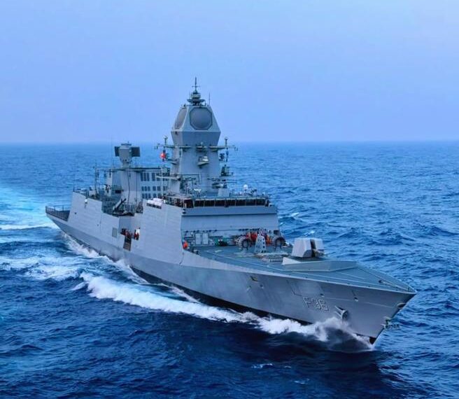 台灣新聞通訊社-印度3艦服役 彰顯國防自主能量