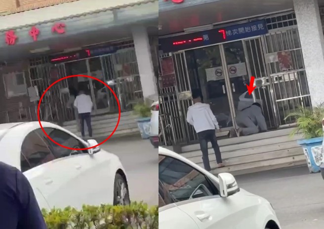 台灣新聞通訊社-超扯!高雄探監男女超「ㄎ一ㄤ」 爬樓梯仆街畫面曝