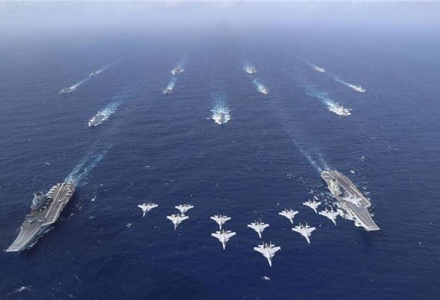 台灣新聞通訊社-大陸智庫揭美軍2025年南海布局   偵察機出動1200架次、航母9度駛入